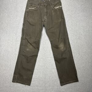 Kuhl Men's Vintage Patina Dye Straight Leg Pants 30x32 Green Distressed Flawed